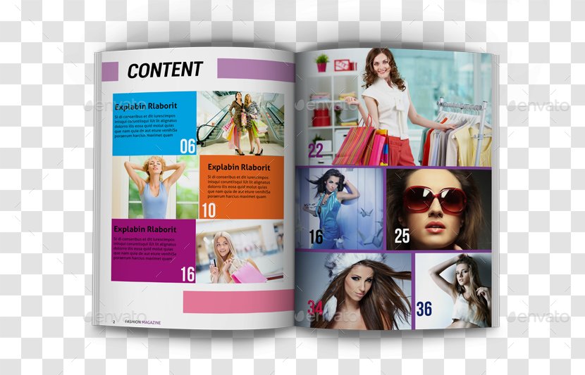 Magazine Fashion Template Brochure - Brand - Design Transparent PNG