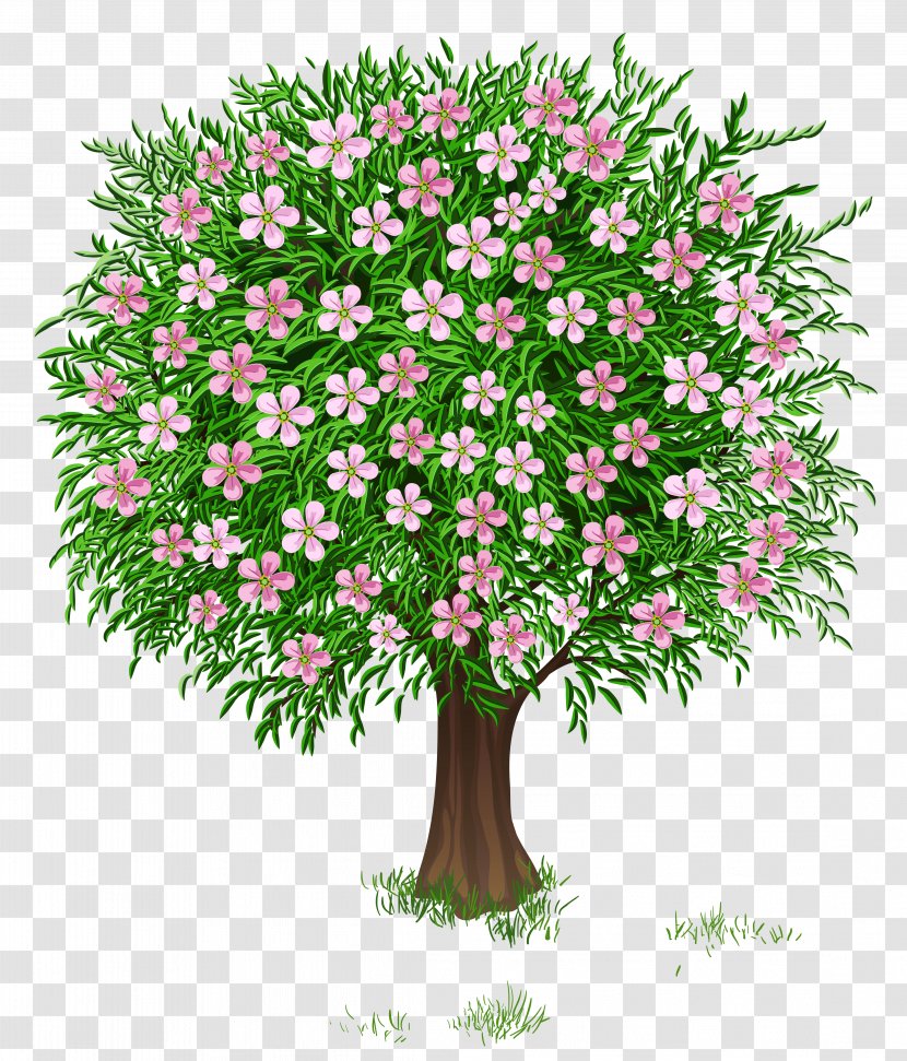 Tree Clip Art - Floral Design - Spring Transparent Clipart Picture Transparent PNG