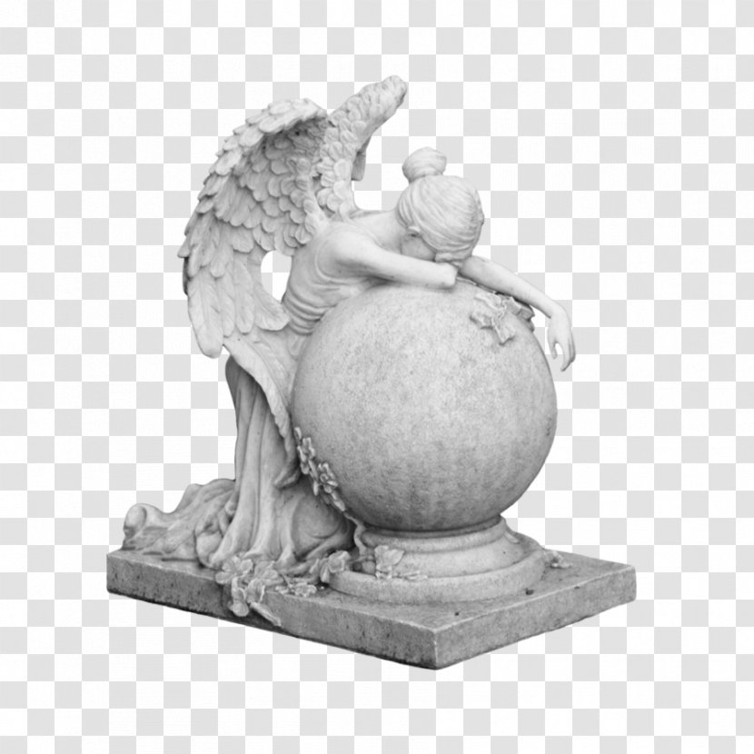 Statue Classical Sculpture Figurine Stone Carving - Drawing - Angel Transparent PNG