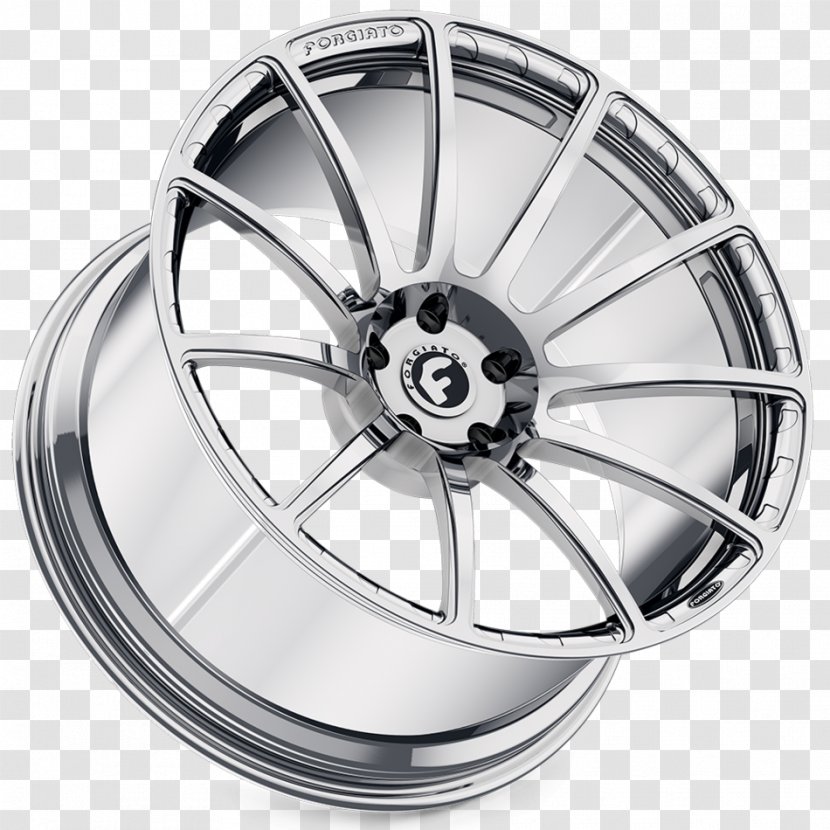 Alloy Wheel Rim Google Chrome Spoke - Automotive System - Forgiato Transparent PNG