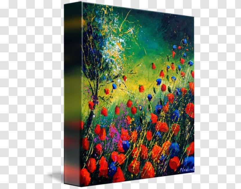 Acrylic Paint Modern Art Flora Statute Wildflower - Articolo - Poppy Watercolor Painting Transparent PNG