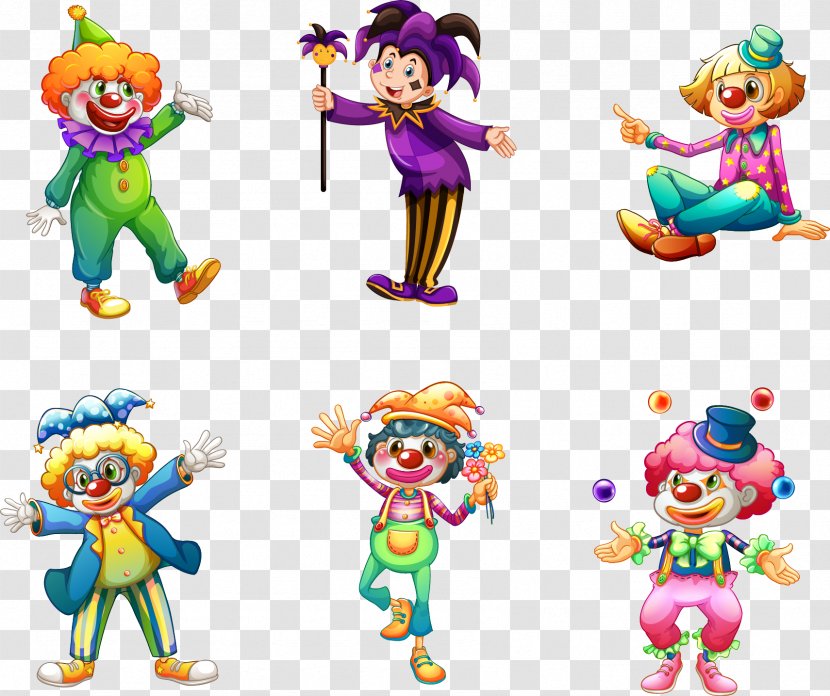 Clown Stock Illustration - Figurine - Vector Hand-painted Transparent PNG