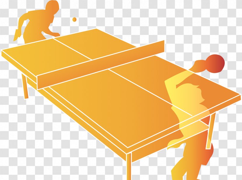 Table Tennis Silhouette - Rectangle - Wood Transparent PNG