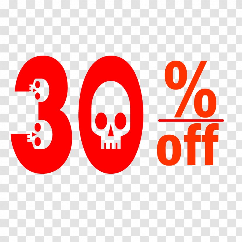 Halloween 30% Discount Tag. - Brand - Area Transparent PNG