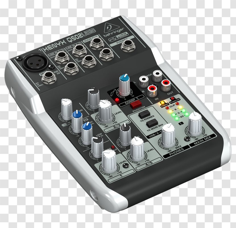 Microphone Behringer Xenyx Q502USB Audio Mixers - Tree Transparent PNG