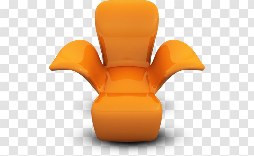 Orange Table Chair - Seat Transparent PNG