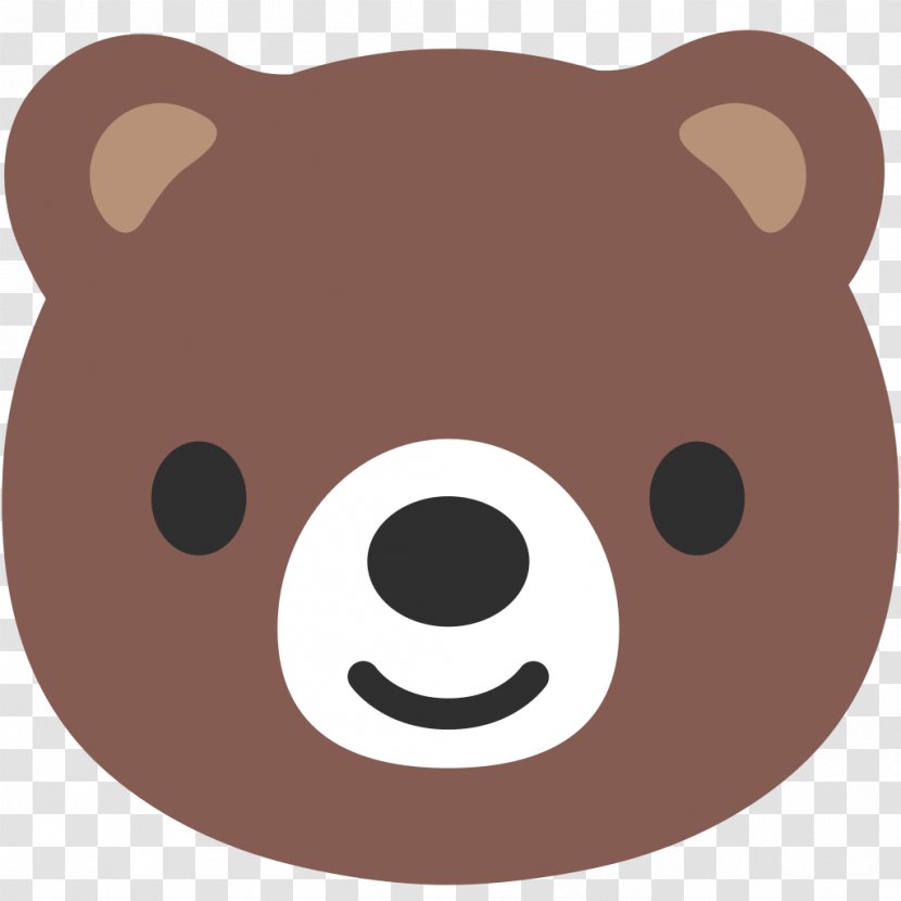 Bear Emoji Android Noto Fonts Clip Art - Watercolor Transparent PNG