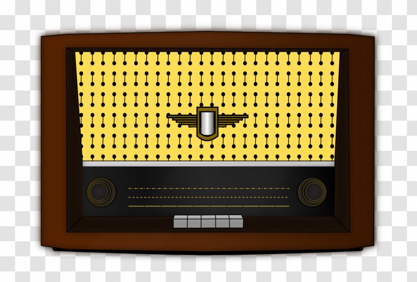Antique Radio Microphone Receiver - Cartoon - Retro Transparent PNG