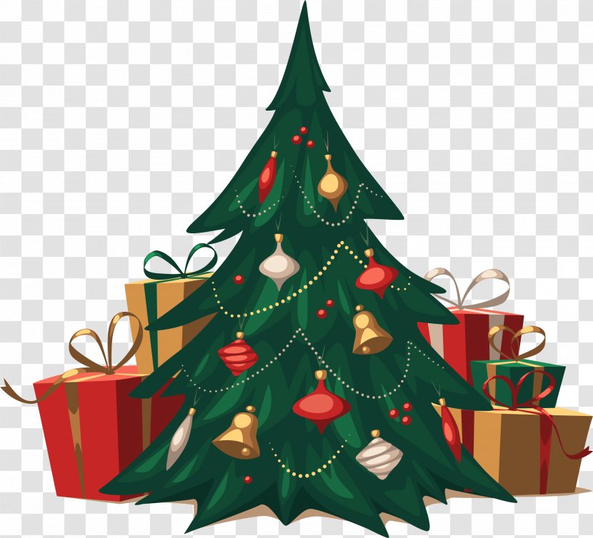 Christmas Tree - Wish - Vector Clipart Transparent PNG