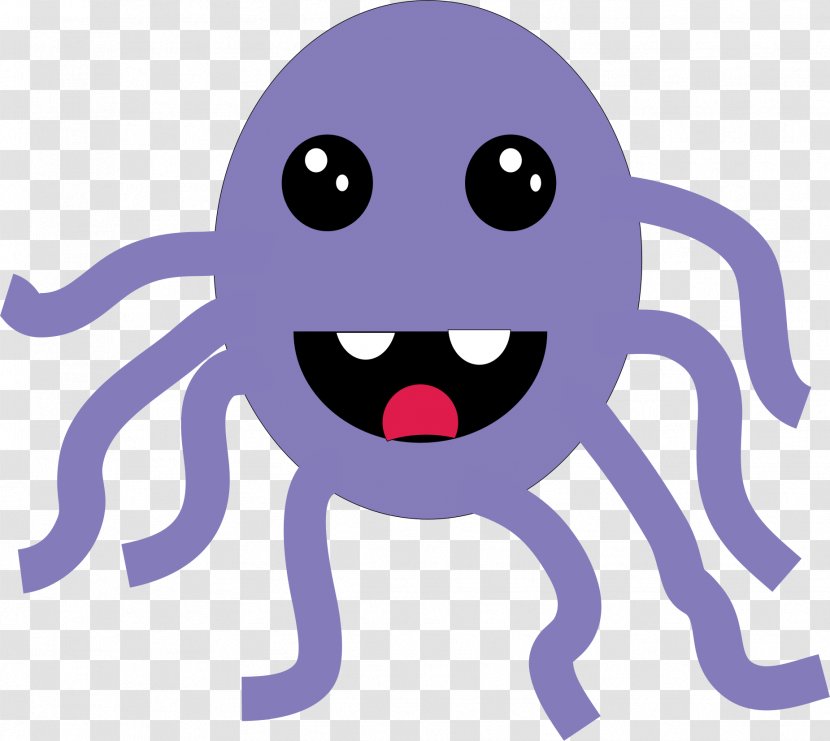 Octopus Clip Art Illustration Eye Line - Cartoon Transparent PNG