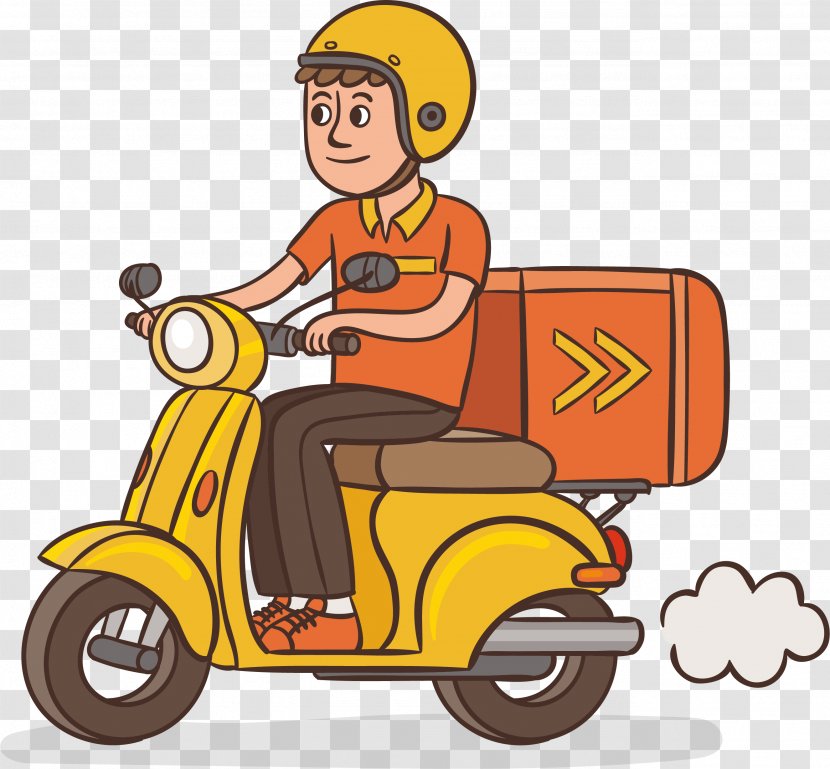 Courier Motorcycle Express, Inc. Clip Art - Yellow - Express Transparent PNG