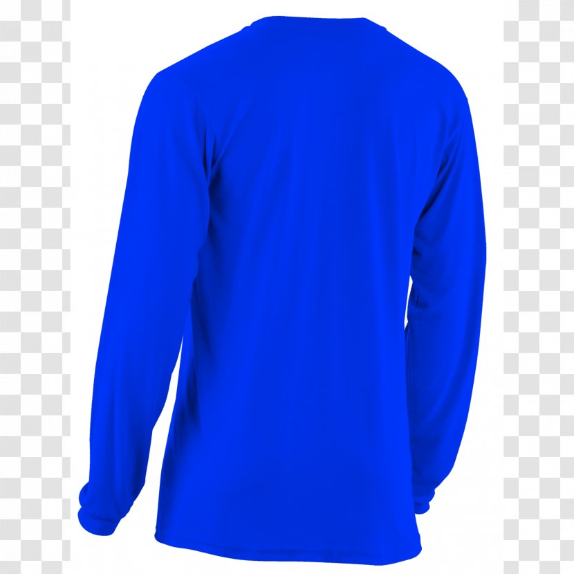 Cobalt Blue Shirt Shoulder Sleeve - Sweatshirt - Long Transparent PNG