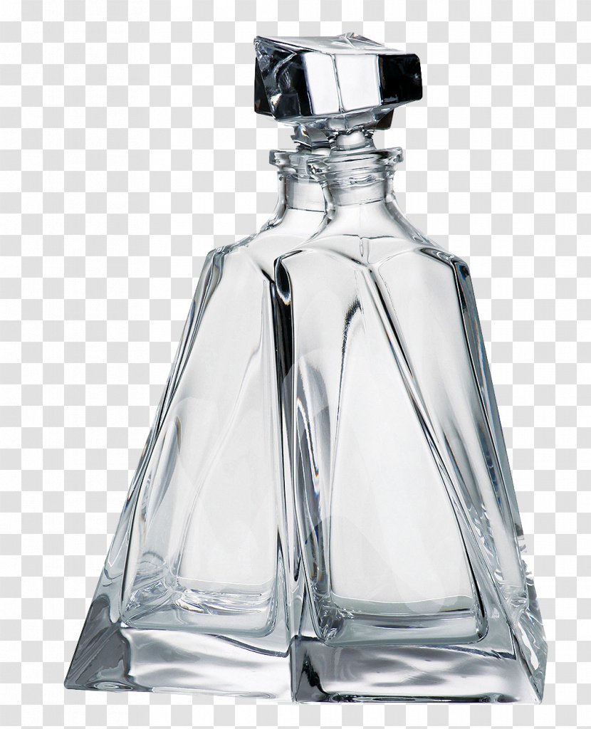 Decanter Lead Glass Bohemia Wine - Perfume Transparent PNG