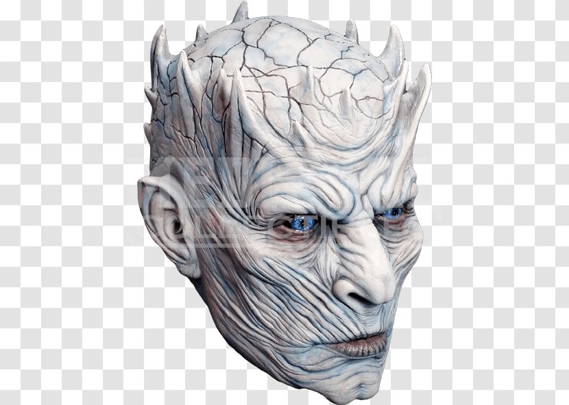 Night King Game Of Thrones Mask Halloween Costume White Walker - Art Transparent PNG