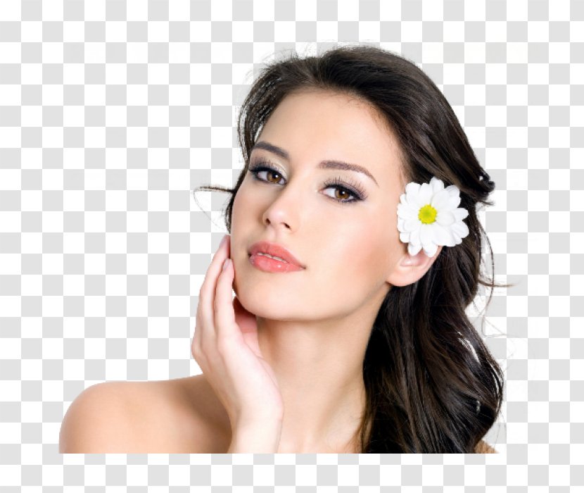 Natural Skin Care Human Face - Ear - Woman Hair Model Transparent PNG