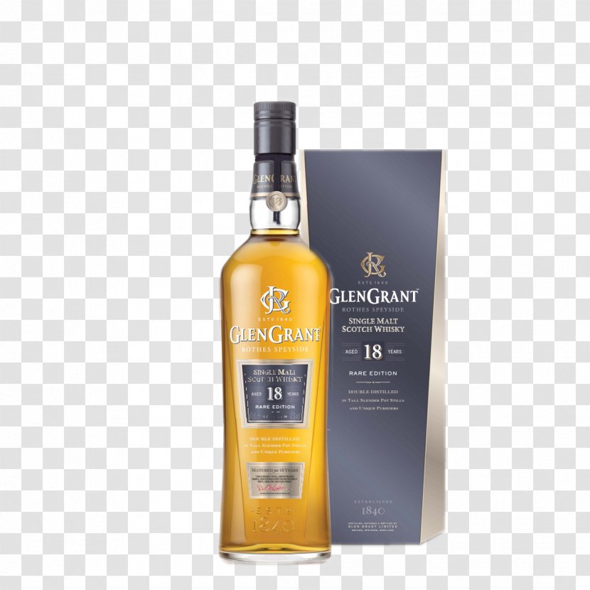 Glen Grant Distillery Whiskey Liqueur Scotch Whisky Single Malt - Drink Transparent PNG