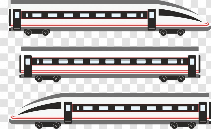 Train Rail Transport Rapid Transit TGV - Rolling Stock - Modern City Metro Vector Transparent PNG