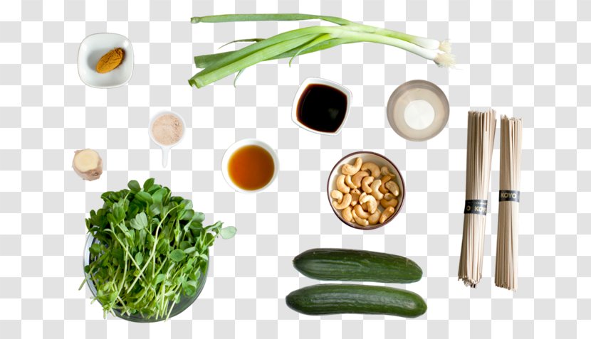 Scallion Mak-guksu Soba Vegetarian Cuisine Recipe - Buckwheat Flour - Salad Transparent PNG