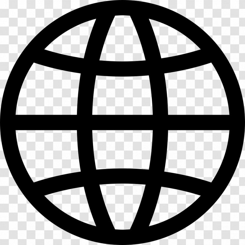 Globe World Download - Black And White Transparent PNG