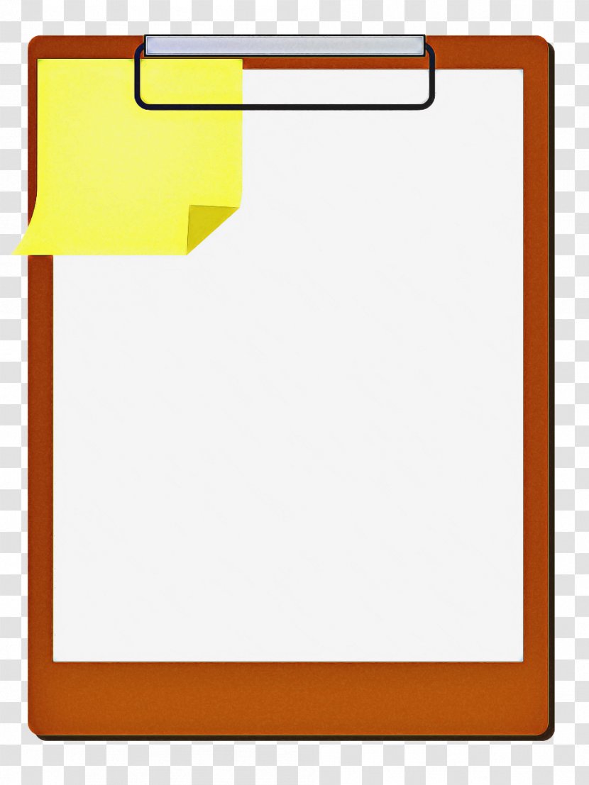 Paper Background - Clipboard - Product Yellow Transparent PNG