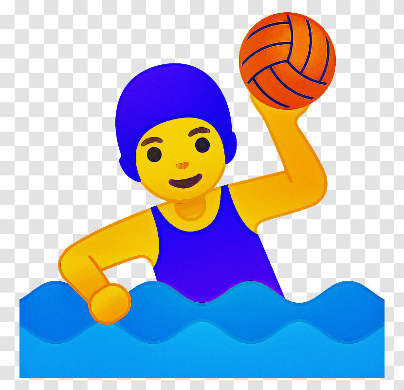 Water Polo Emoji Smiley Water Poloist Transparent PNG