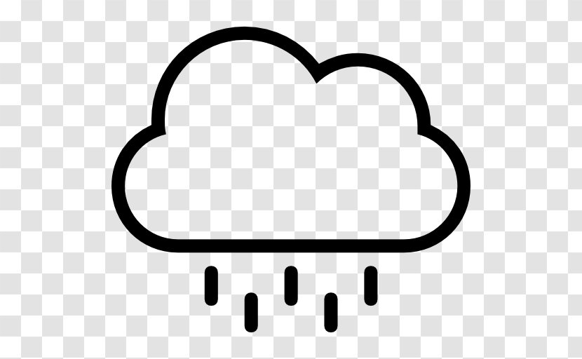 Rain Cloud Symbol Thunderstorm - Black And White - Down Arrows Transparent PNG