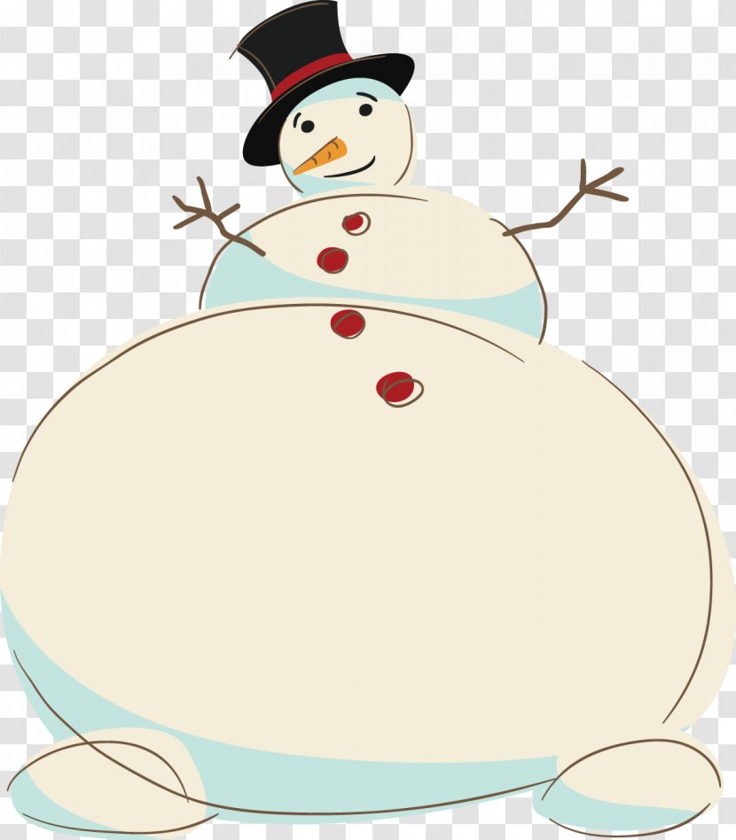 Snowman Christmas Illustration - Art - Creative Design Vector Snow NPC Figure Transparent PNG