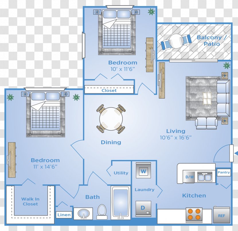 Naples Advenir At Aventine Apartment Renting House - Luxury - Indoor Floor Plan Transparent PNG