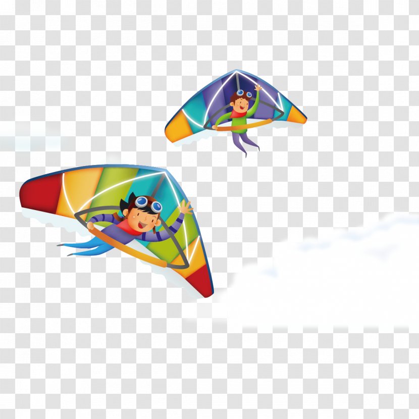 Kite Airplane Balloon - Cartoon - Flying In The Air Transparent PNG