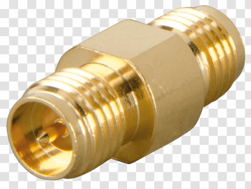 Brass RP-SMA SMA Connector Computer Hardware - Sma Transparent PNG