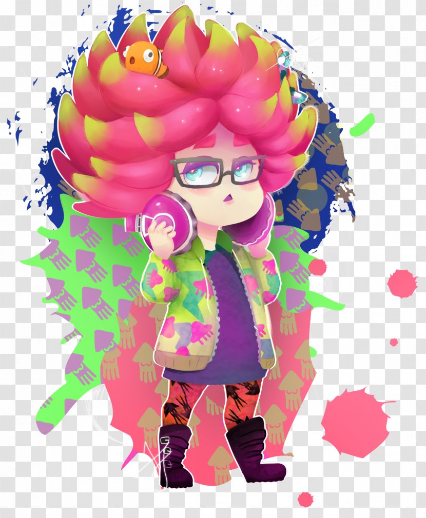 Splatoon Moe Fan Art Video Game - Balloon - Pink Transparent PNG