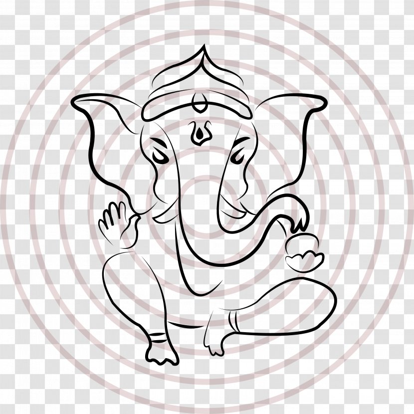 Ganesha Wall Decal Deity - Silhouette Transparent PNG