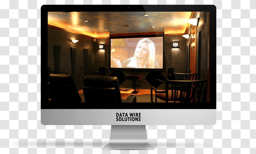 Computer Monitors Video Television Network Data Wire Solutions - Home Theater Transparent PNG