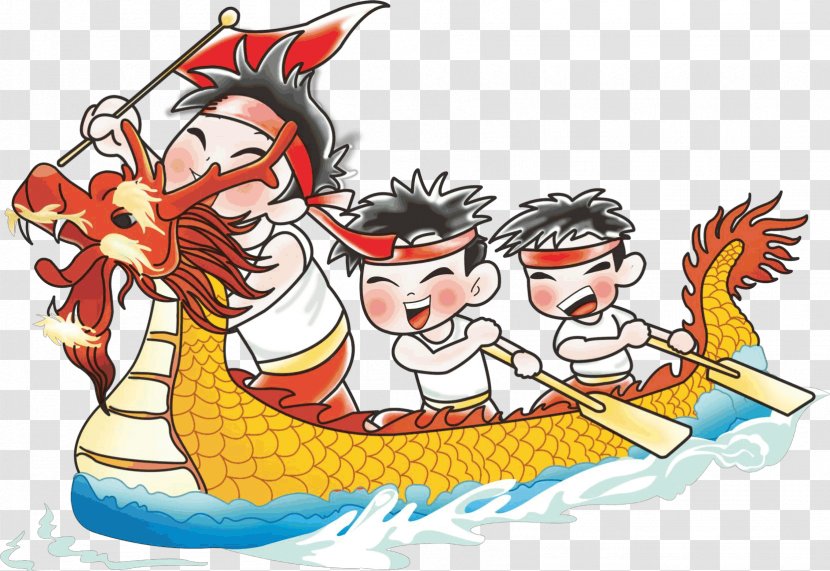 Bateau-dragon Dragon Boat Festival Zongzi Miluo Jiang - Cartoon - Race Transparent PNG