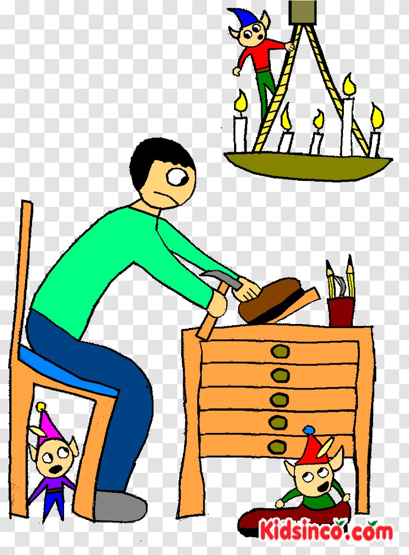 Clip Art Illustration Human Behavior Product Cartoon - Elves And The Shoemaker Transparent PNG