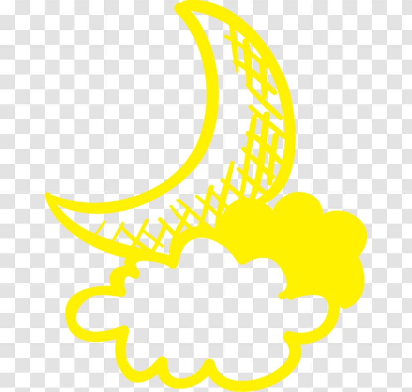 Yellow Clip Art - Area - Moon Clouds Transparent PNG