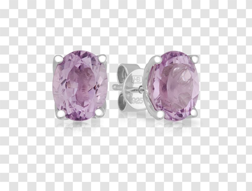 Amethyst Earring Body Jewellery Silver - Earrings Transparent PNG