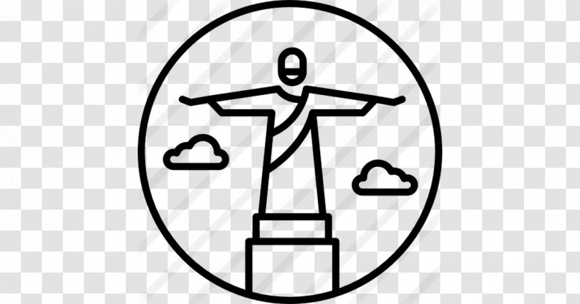 Christ The Redeemer National Monument - Line Art - Clipart Transparent PNG