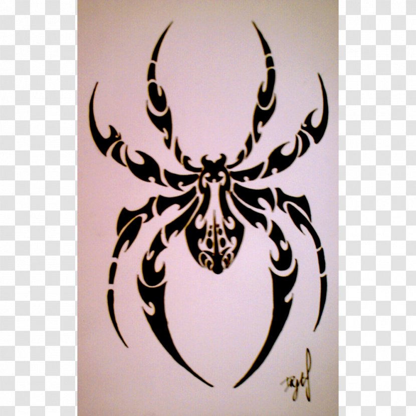 Spider Tattoo Artist Symbol Tribe - Arthropod - Spiderweb Transparent PNG