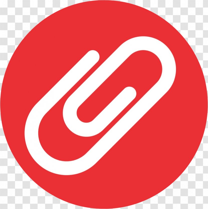 Logo Paper Clip Office Trade - Text - Red Transparent PNG