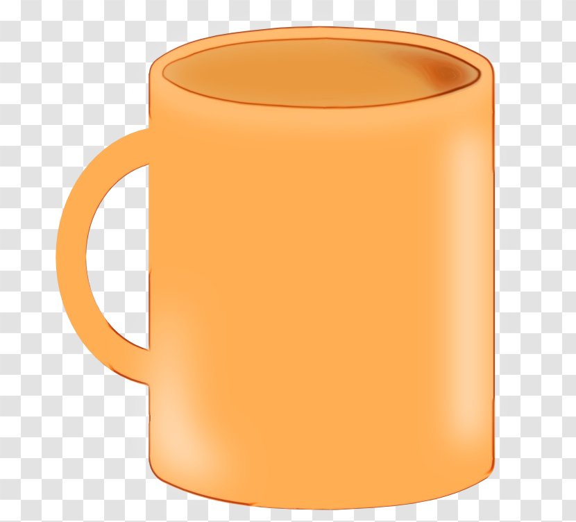 Orange - Cup - Earthenware Peach Transparent PNG