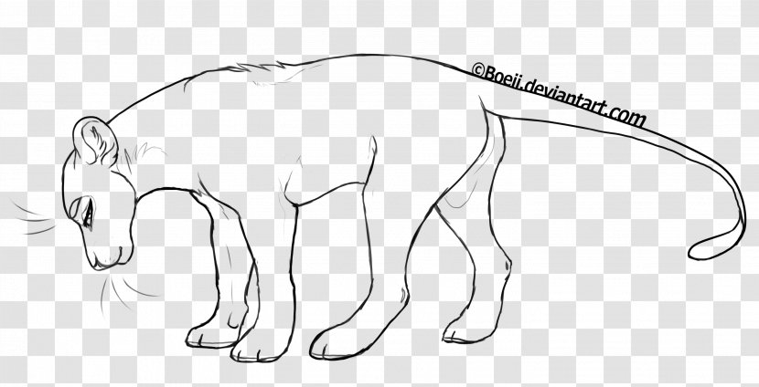 Lion Line Art Drawing Big Cat - Joint Transparent PNG