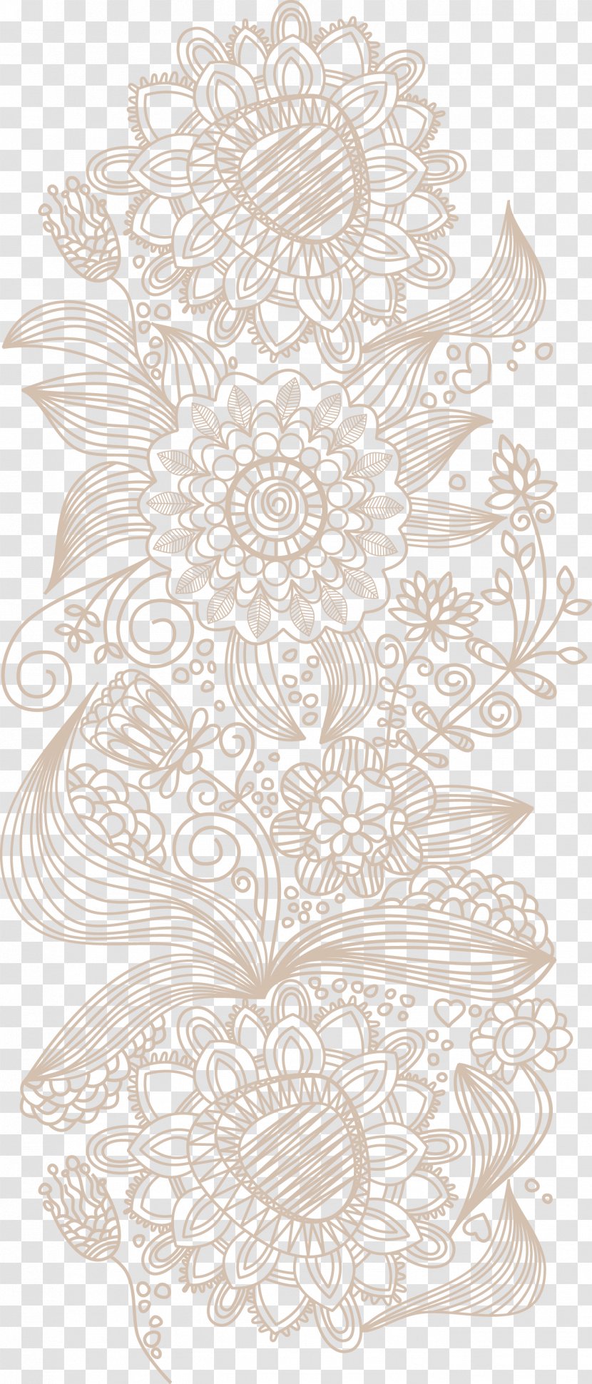 Euclidean Vector Wallpaper - Visual Arts - Flower Pattern Transparent PNG