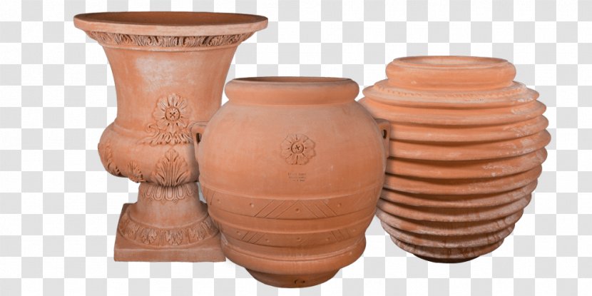 Impruneta Terracotta Pottery Vase Flowerpot - Orcio - Coffee Jar Transparent PNG