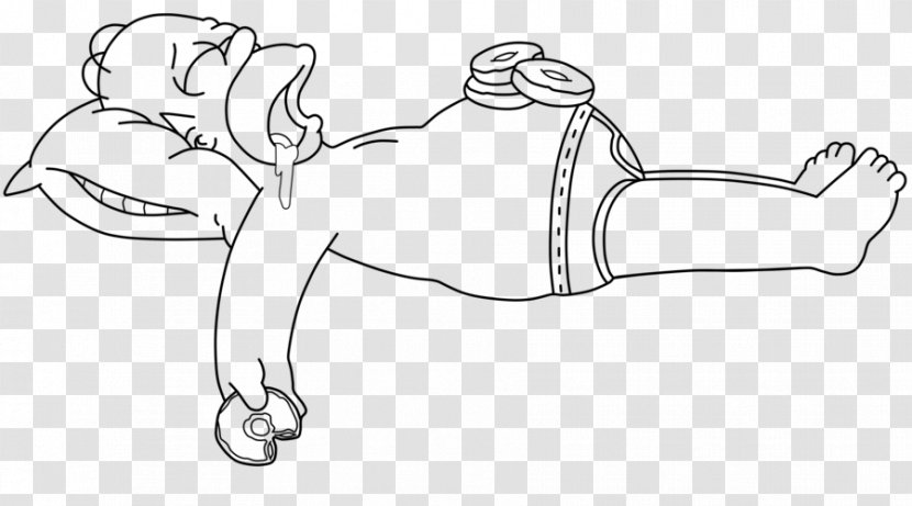 Line Art Drawing Homer Simpson Sketch - Cartoon - Homero Transparent PNG