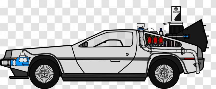 DeLorean DMC-12 Dr. Emmett Brown Time Machine Motor Company Back To The Future - Classic Car - Cartoon Sewing Transparent PNG