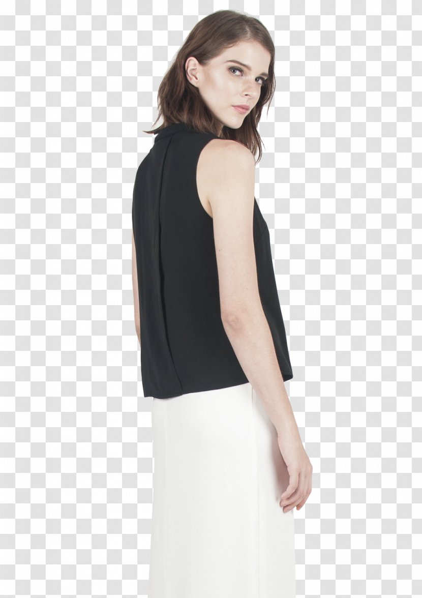 Sleeve Shoulder Dress Blouse Formal Wear - Black M - Mandarin Transparent PNG