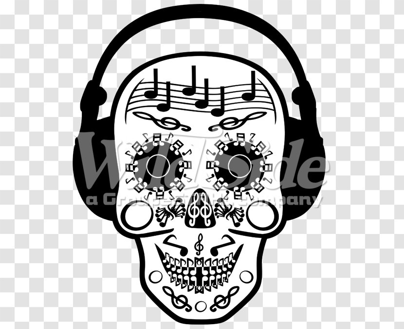 Headphones Skull Headgear Clip Art - Audio Transparent PNG