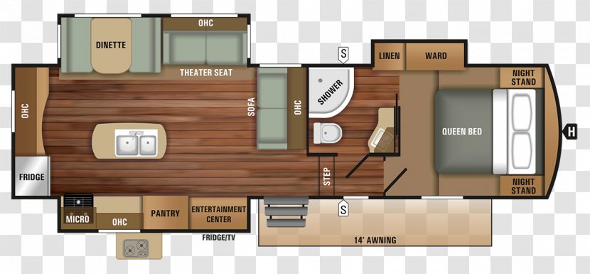 Campervans Fifth Wheel Coupling Trailer Price Sales - Wood - Floor Plan Transparent PNG