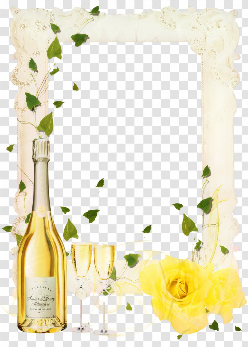 Background Yellow Frame - Drinkware - Drink Flower Transparent PNG